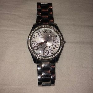 Betsey Johnson Whimsical Silver Watch